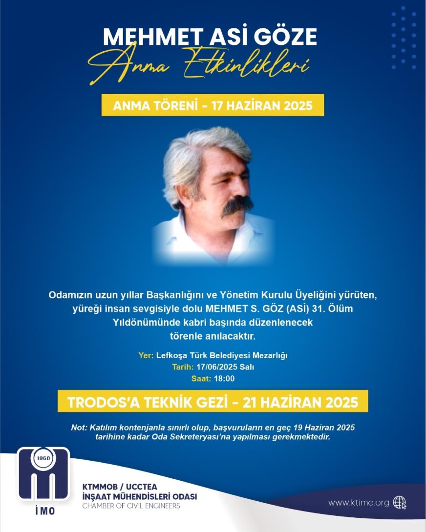 MEHMET ASİ GÖZE ANMA ETKİNLİĞİ
